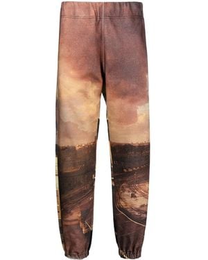 Undercover All-Over City Print Track Trousers - Brown