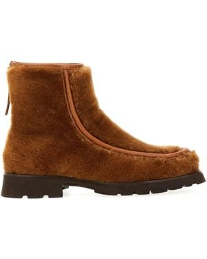 Hereu Zip Detail Boots - Brown