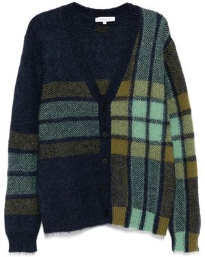 Maison Kitsuné Cardigan A Quadri - Blu