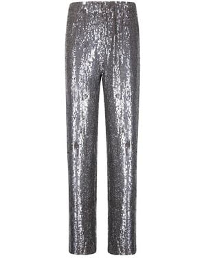 P.A.R.O.S.H. Sequined Pants With Elasticated Waist - Gray