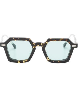 Kyme Lucio Geometric-Frame Sunglasses - Brown