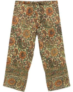 Valentino Garavani Paisley-Print Trousers - Natural