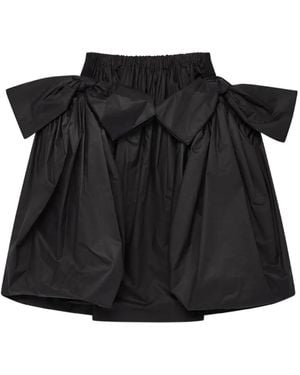 Comme des Garçons Falda Fruncida Con Lazo - Negro