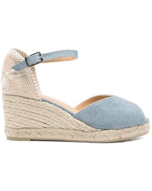 Castañer Bianca Wedge Espadrilles - Blue