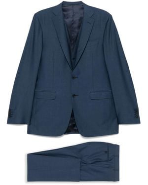 Canali Herringbone Suit (Set Of Three) - Blue