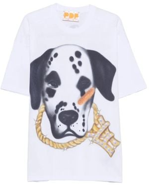 PDF T-Shirt Imprimé À Manches Courtes - Blue