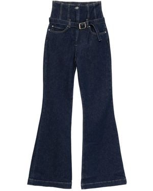 Pinko Vaqueros De Talle Alto Con Cinturón - Azul