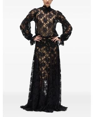 GIUSEPPE DI MORABITO Long-Sleeve Maxi Dress - Black