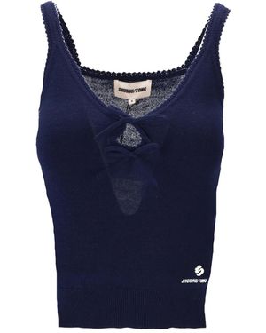 ShuShu/Tong Sleeveless Knitted Tank Top - Blue