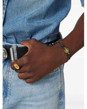 Versace Medusa 95' Logo-Charm Bracelet - Blue