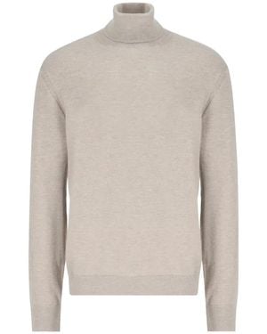 ZEGNA Roll-Neck Knitted Jumper - White