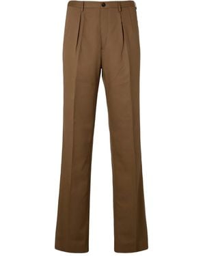 Slowear Hose mit Bundfalten - Braun