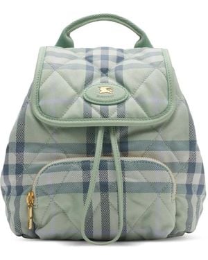 Burberry Mochila Horseshoe mini acolchada - Azul