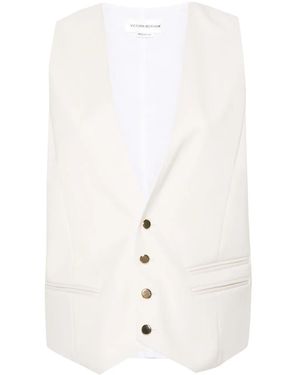 Victoria Beckham ボタン ベスト - ホワイト