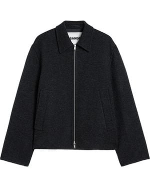 Jil Sander Textured Wool Jacket - Black