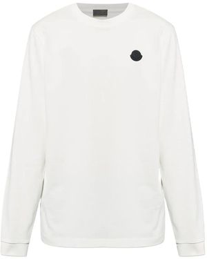 Moncler Logo-patch long-sleeve T-shirt - Weiß