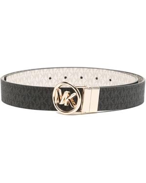 Michael Kors オールオーバーロゴ ベルト - ホワイト