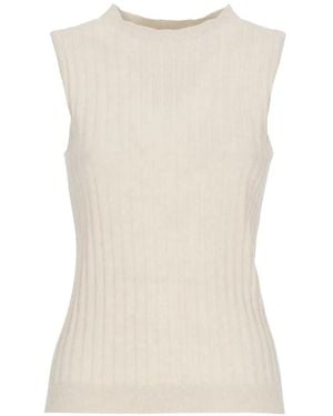 Peserico Ribbed-Knit Tank Top - White