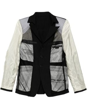 ANDERSSON BELL Pinstripe Deconstructed Jacket - Black