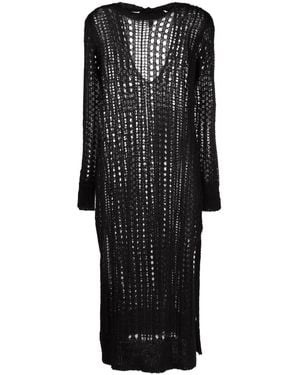 Ganni Mohair Lace Dress - Black