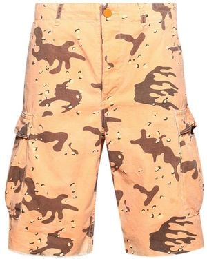 HELLSTAR Camo-Print Cargo Shorts - Natural