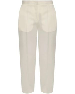 Jil Sander Wool Tailored Trousers - White