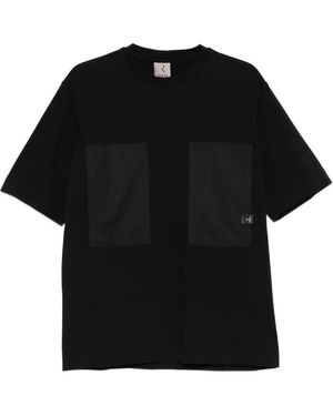 Rhun Round-Neck Pocket T-Shirt - Black