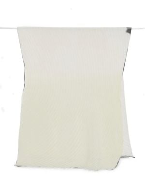 Issey Miyake Pleated Frayed Scarf - White