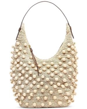 Poolside The Brighton Beaded Tote Bag - White