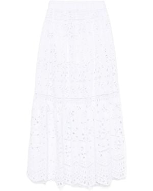 Ermanno Scervino アイレットレース マキシスカート - ホワイト