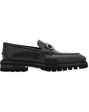 Ferragamo Gancini-Ornament Loafers - Black