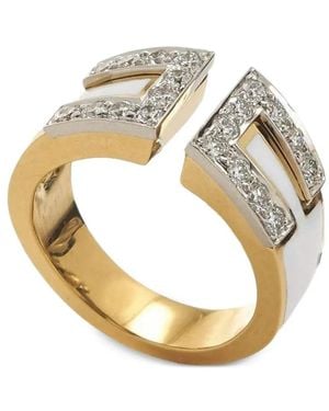David Webb 18K Gap Diamond Ring - Brown