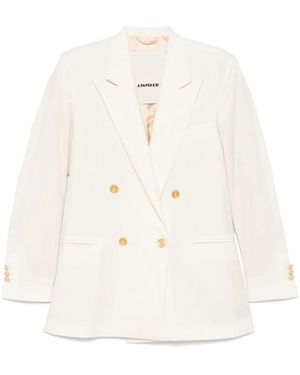 A PAPER KID Pinstriped Blazer - White