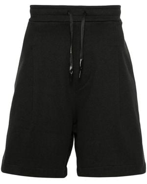 A PAPER KID Logo-Patch Shorts - Black