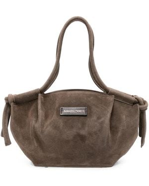 ADRIANNA FERETTI Knot-Detail Suede Tote Bag - Brown
