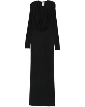 Amazuìn Rasha V-Neck Ruched Maxi Dress - Black