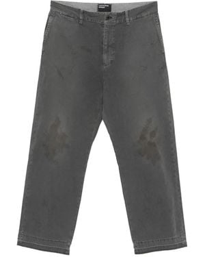 Enfants Riches Deprimes Distressed-Effect Straight-Leg Trousers - Grey