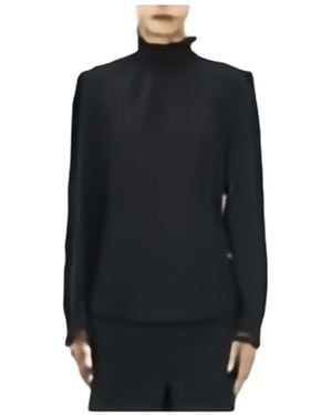 McQueen Blusa A Collo Alto - Nero