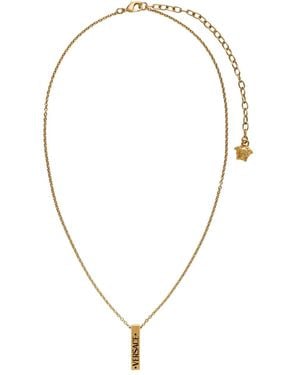 Versace Collana Con Pendente Logo - Metallizzato