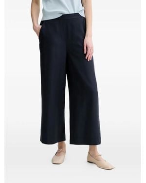 Marc O' Polo Margo Elasticated-Waist Wide-Leg Trousers - Blue
