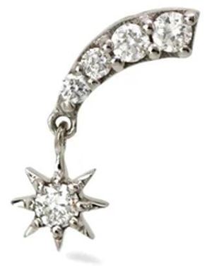 Lark & Berry Pendiente Starburst En Oro Blanco De 14 Ct Con Diamantes