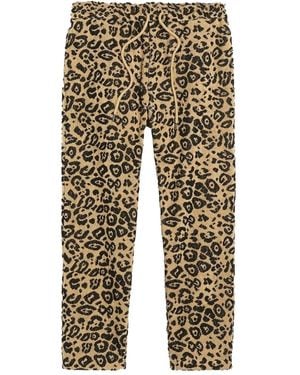 Oas Leopard-Print Straight-Leg Pants - Natural