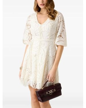 Guess Embroidered Mini Dress - White