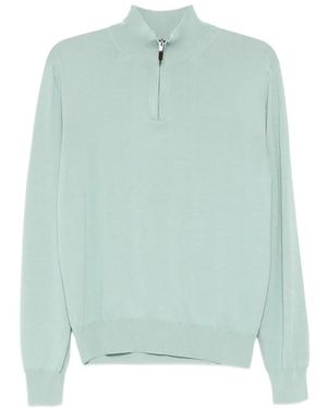 Canali Maglione Con Zip - Verde