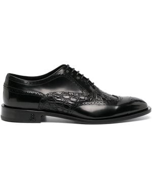 Philipp Plein Oxford-Schuhe Mit Budapestermuster - Schwarz