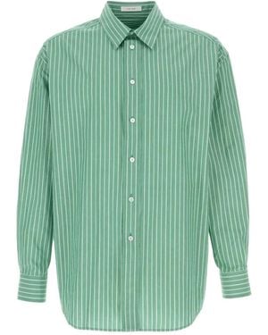 The Row Striped Cotton Shirt - Green