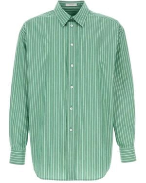 The Row Striped Cotton Shirt - Green