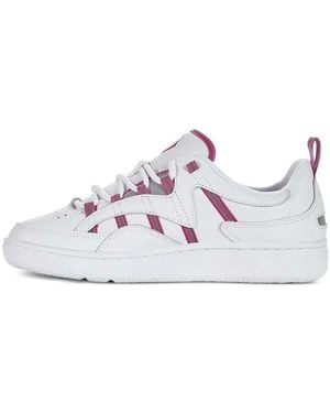 K-swiss Striped Leather Sneakers - White