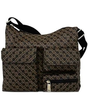 Gherardini Macadam-Pattern Crossbody Bag - Black