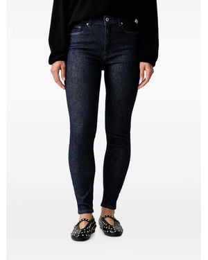 KARL LAGERFELD Logo-Patch Skinny Jeans - Black